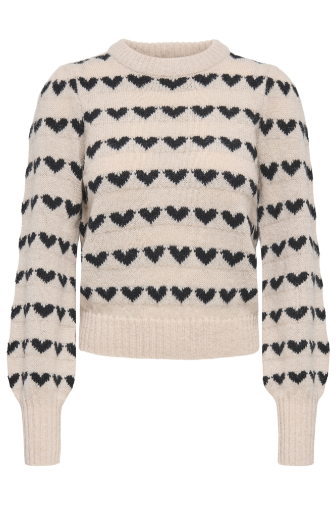 Jacqueline de Yong beige dames trui | Vooraanzicht