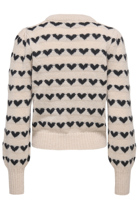 Jacqueline de Yong beige dames trui | Achteraanzicht