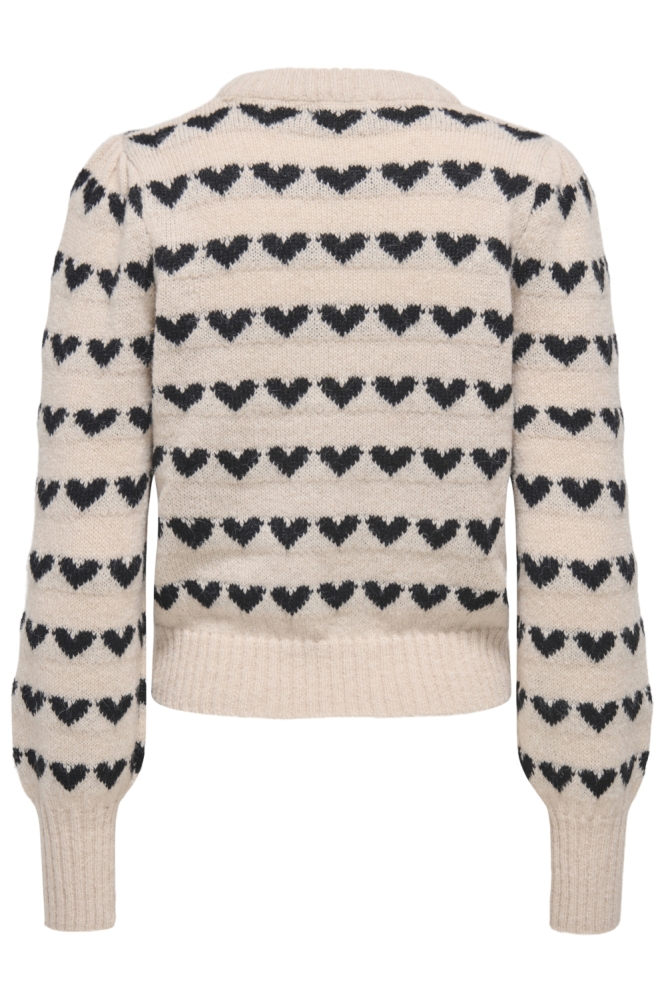 Jacqueline de Yong beige dames trui | Achteraanzicht