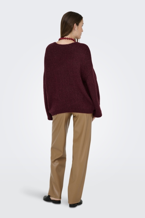 Jacqueline de Yong bordeaux dames trui | Model