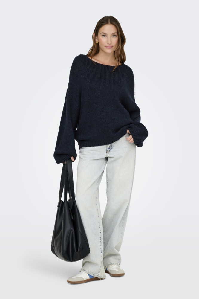 Jacqueline de Yong blauwe dames trui | Model