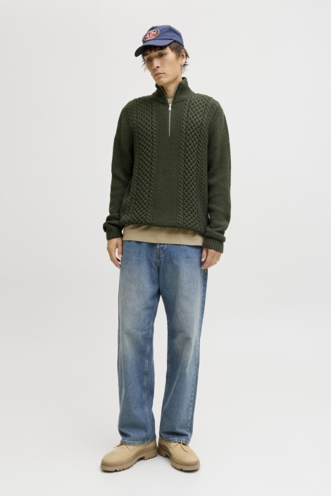 Jack & Jones groene heren trui | Model