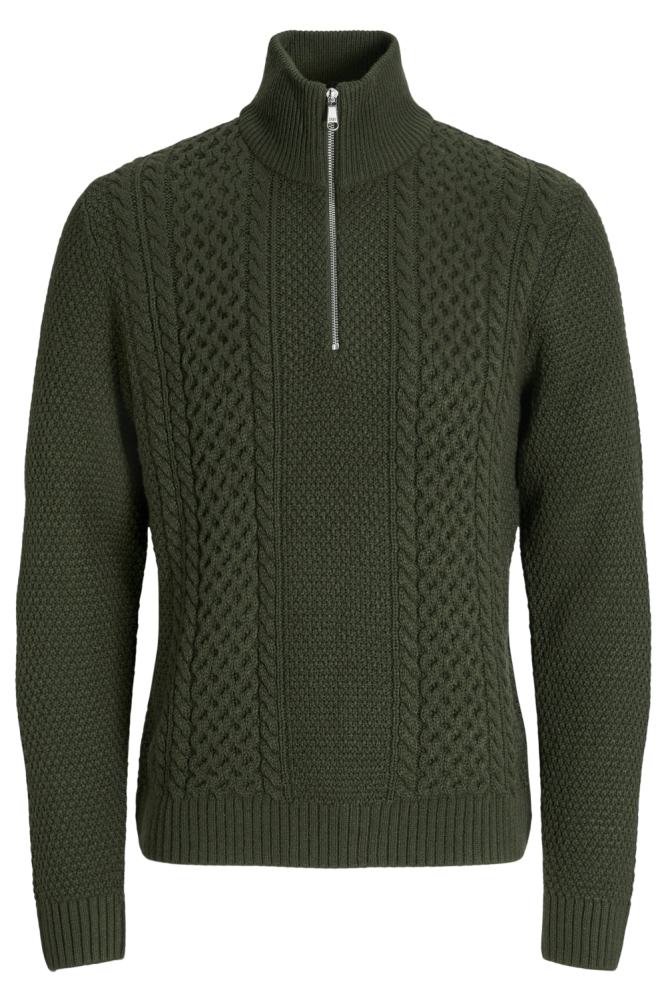 Jack & Jones groene heren trui | Vooraanzicht