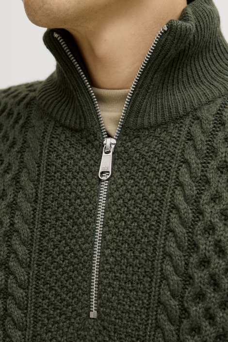 Jack & Jones groene heren trui | Close up