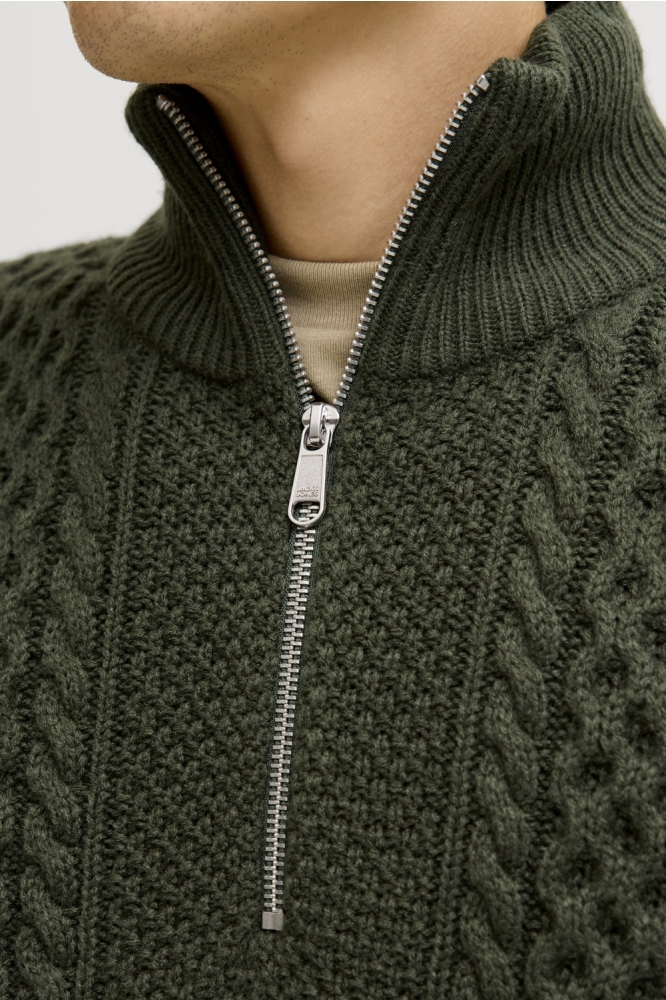 Jack & Jones groene heren trui | Close up