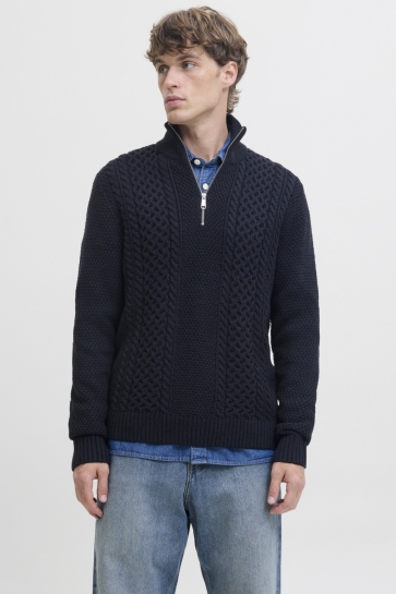 Jack & Jones Trui JJPAUL KNIT HALF ZIP 12279336 SKY CAPTAIN