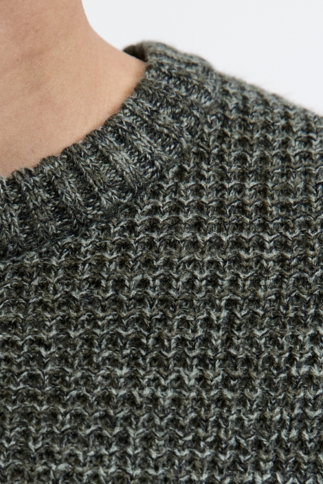 Jack & Jones groene heren trui | Close up