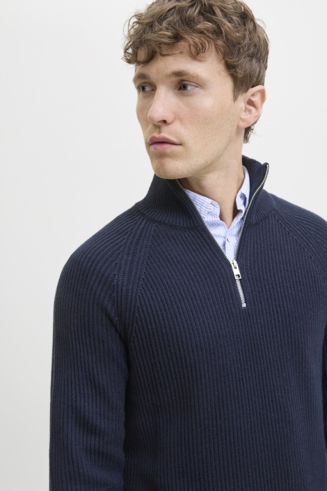 Jack & Jones blauwe heren trui | Close up