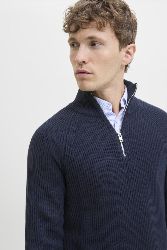 Jack & Jones blauwe heren trui | Close up