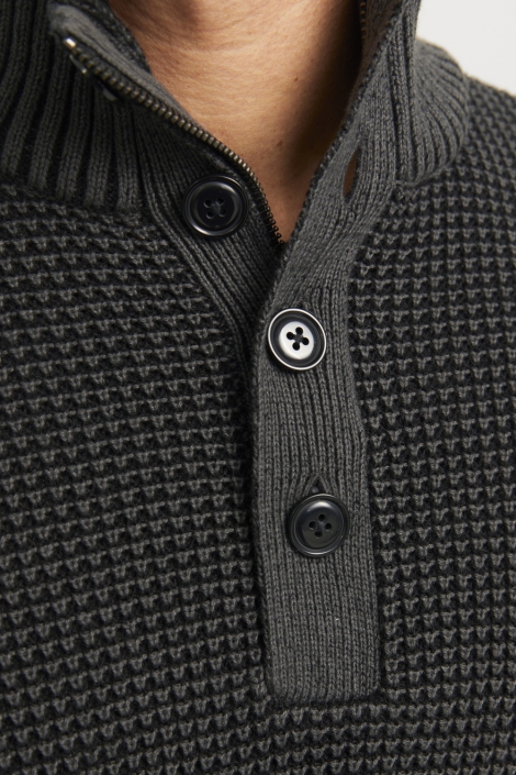 Jack & Jones zwarte heren trui | Close up