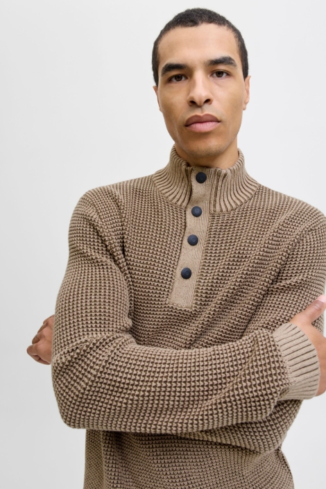 Jack & Jones zand heren trui | Close up