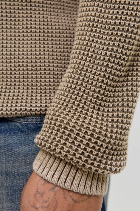 Jack & Jones zand heren trui | Kleurstaal