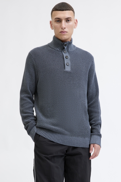 Jack & Jones blauwe heren trui | Model vooraanzicht