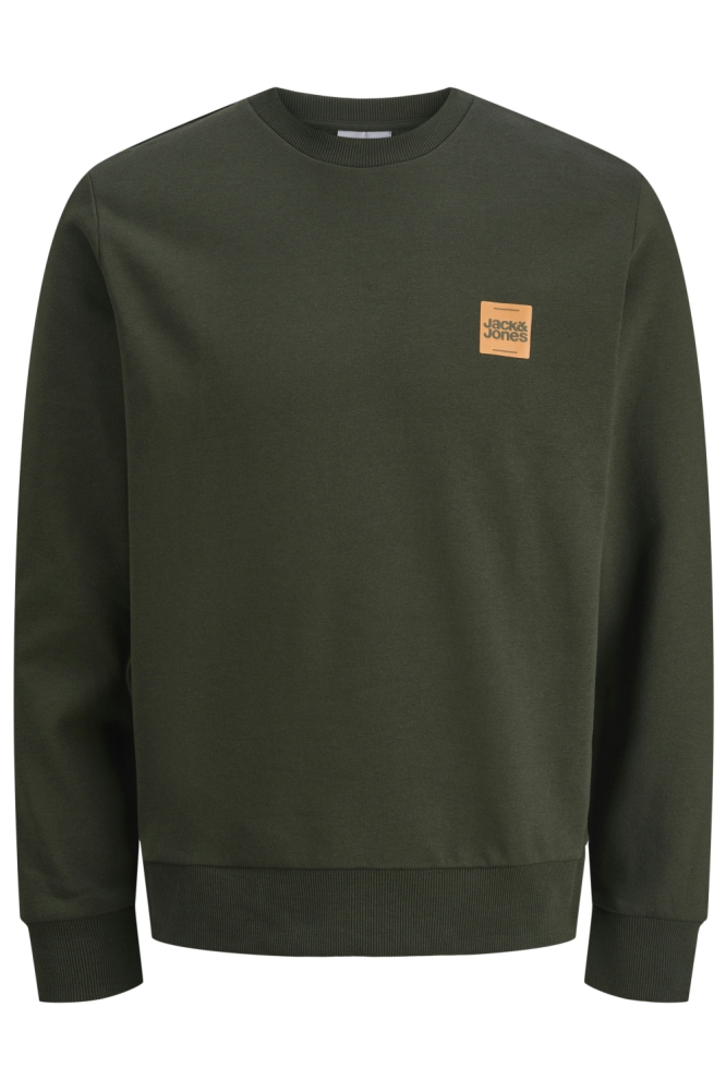 Jack & Jones groene heren sweater | Vooraanzicht