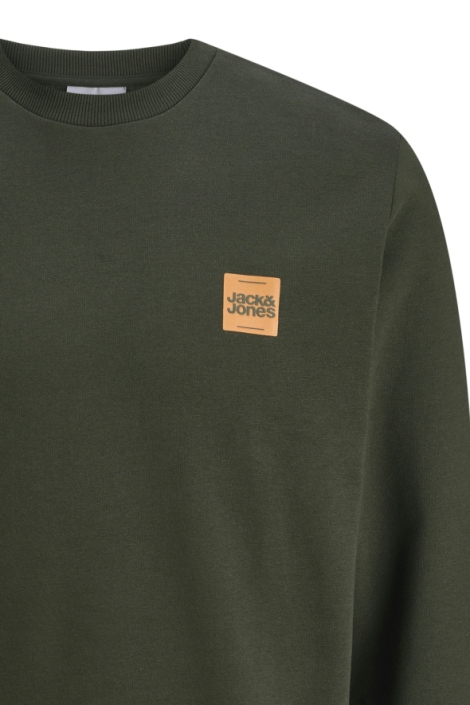 Jack & Jones groene heren sweater | Close up