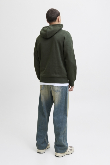 Jack & Jones groene heren sweater | Model achteraanzicht