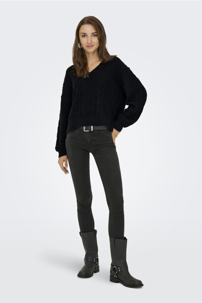 Jacqueline de Yong zwarte dames trui | Model
