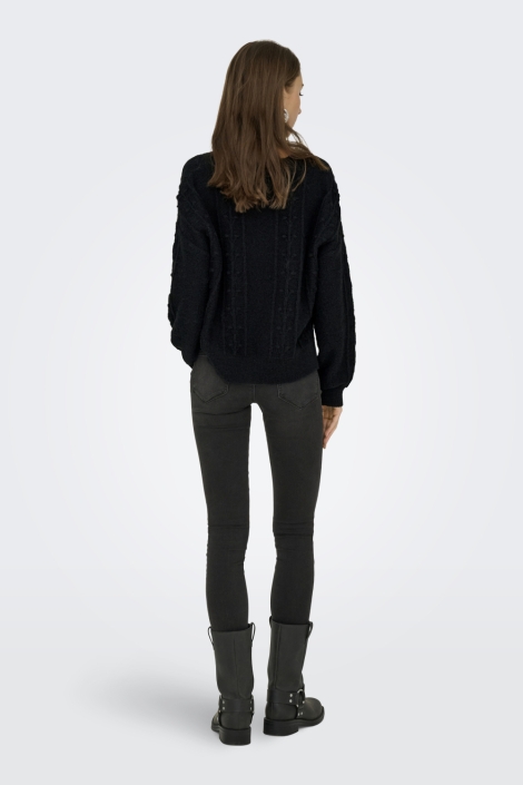 Jacqueline de Yong zwarte dames trui | Model