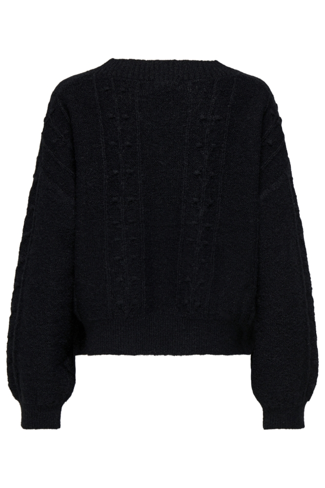 Jacqueline de Yong zwarte dames trui | Achteraanzicht