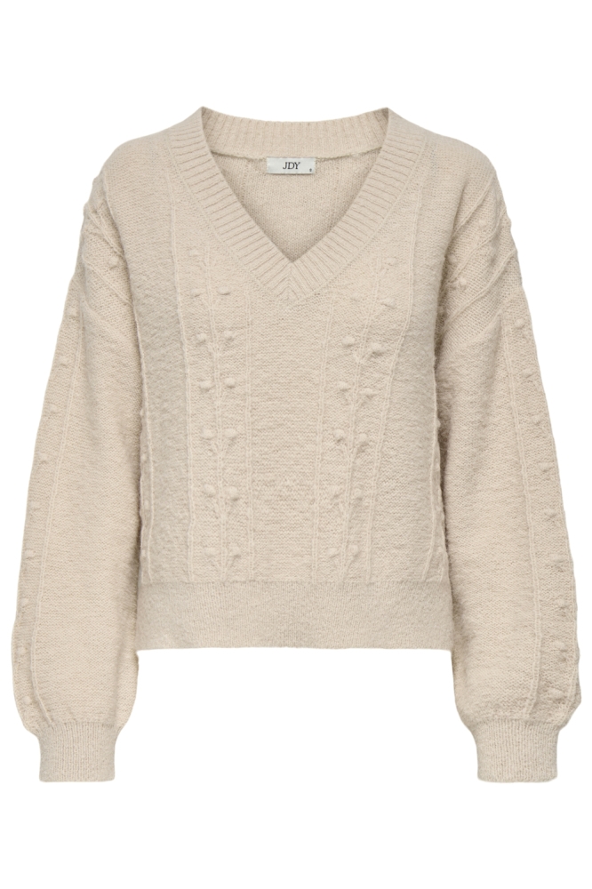 Jacqueline de Yong beige dames trui | Vooraanzicht