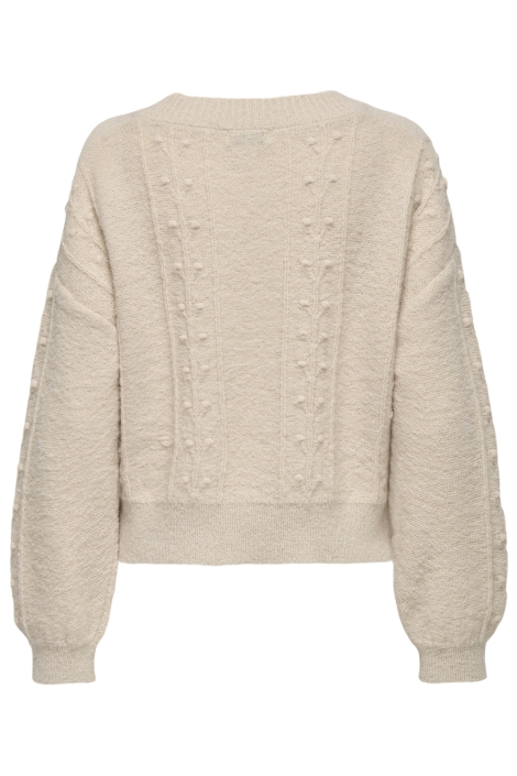 Jacqueline de Yong beige dames trui | Achteraanzicht