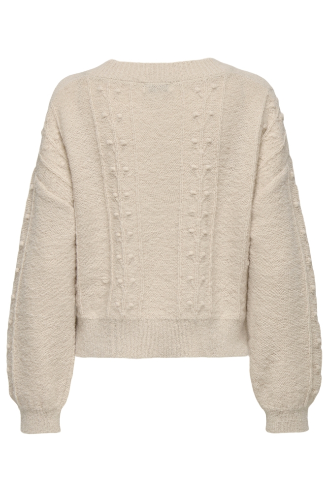 Jacqueline de Yong beige dames trui | Achteraanzicht