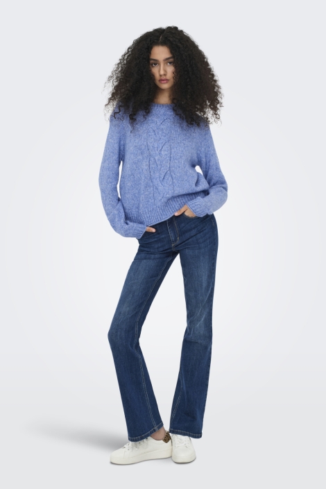 Jacqueline de Yong blauwe dames trui | Model