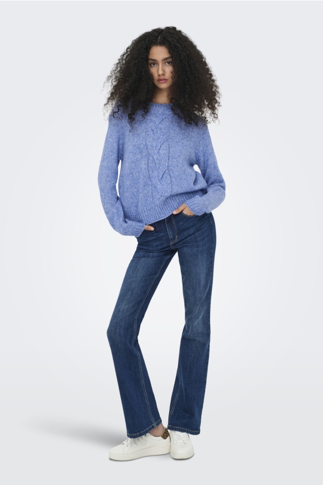 Jacqueline de Yong blauwe dames trui | Model