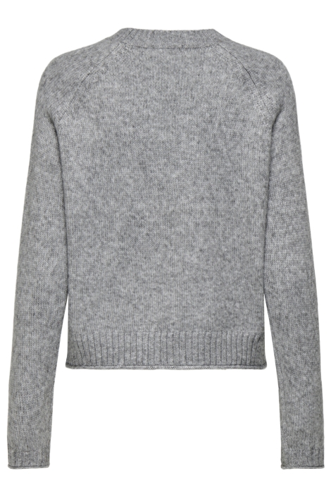 Jacqueline de Yong grijze dames trui | Model achteraanzicht