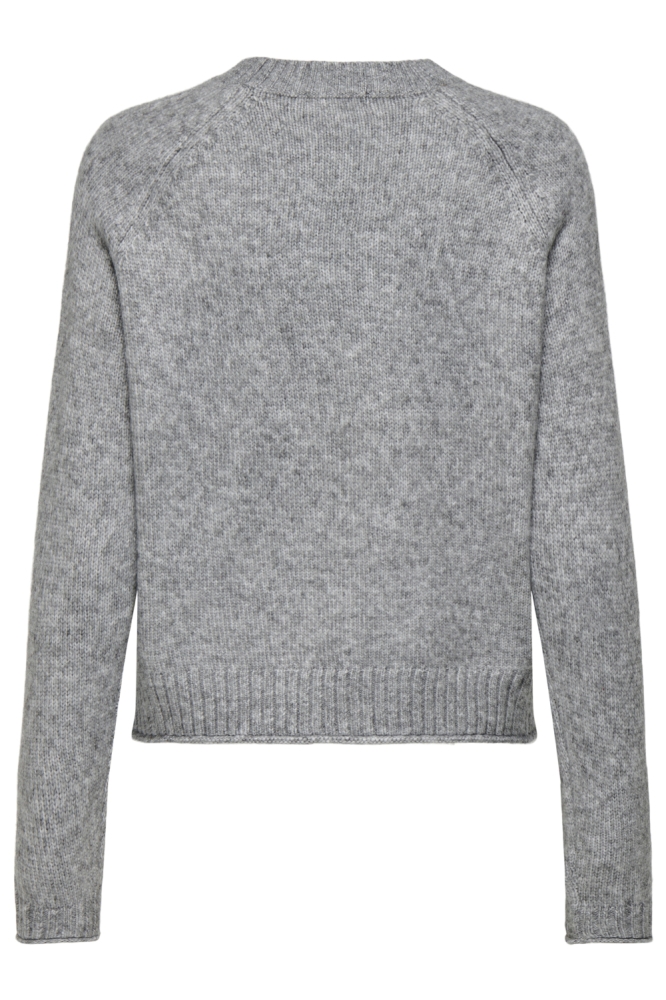 Jacqueline de Yong grijze dames trui | Model achteraanzicht