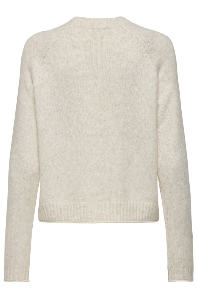 Jacqueline de Yong ecru dames trui | Achteraanzicht