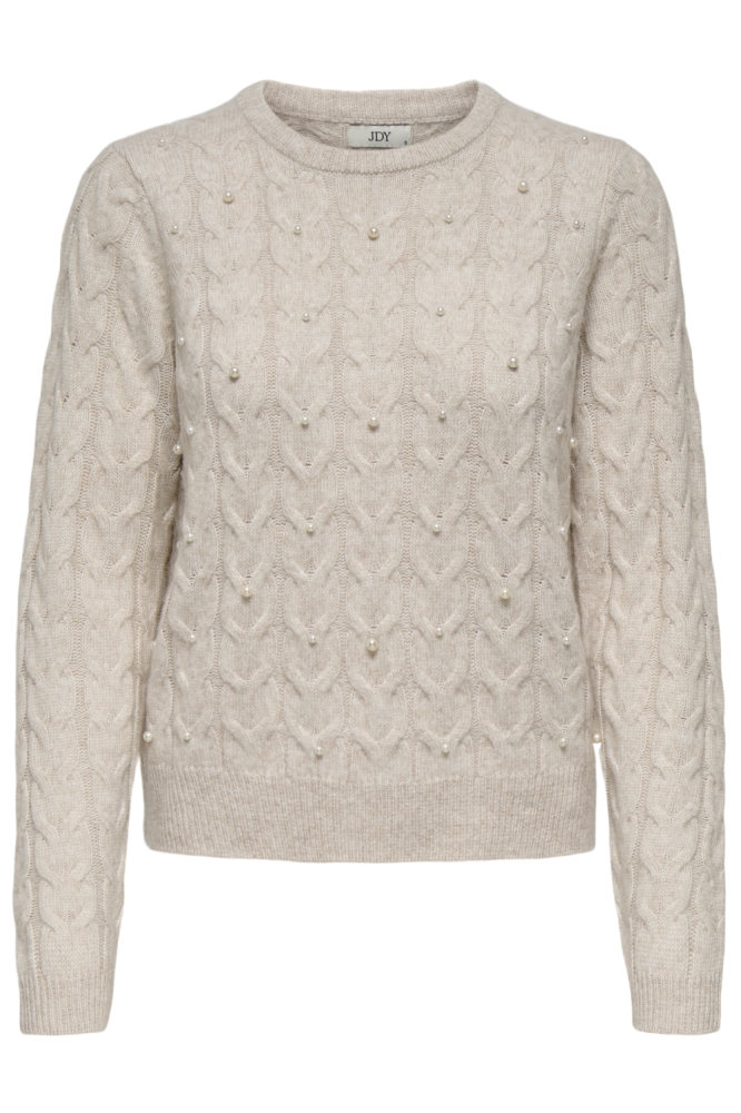 Jacqueline de Yong beige dames trui | Vooraanzicht