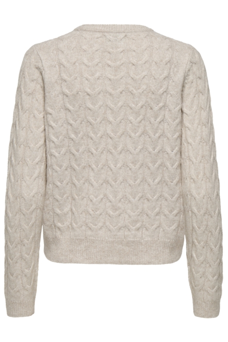 Jacqueline de Yong beige dames trui | Achteraanzicht