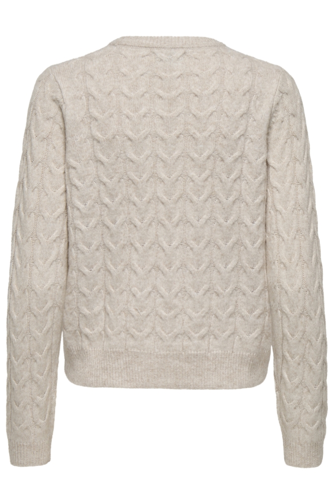 Jacqueline de Yong beige dames trui | Achteraanzicht