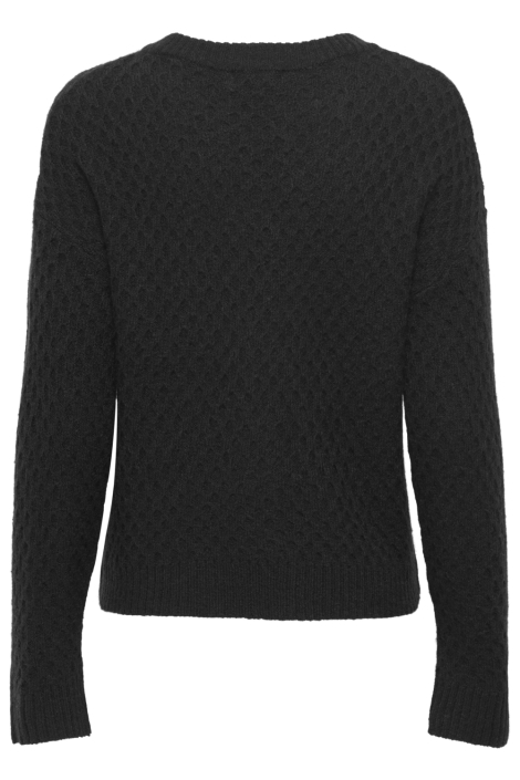 Jacqueline de Yong zwarte dames trui | Achteraanzicht