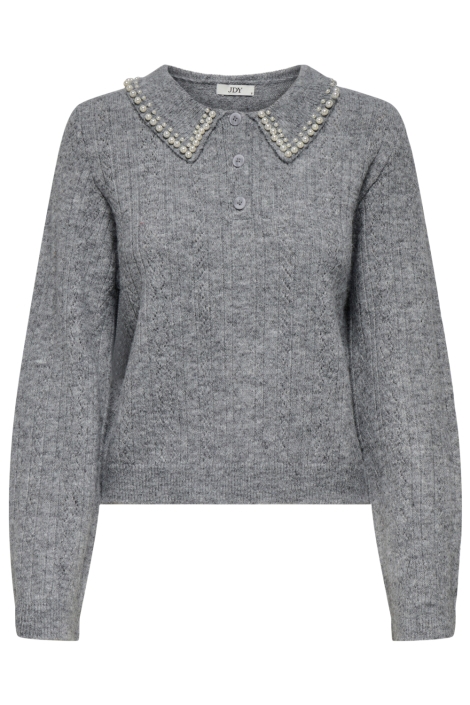 Jacqueline de Yong grijze dames trui | Vooraanzicht