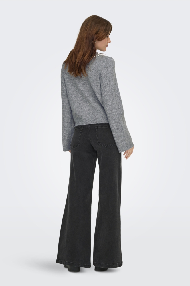 Jacqueline de Yong grijze dames trui | Model