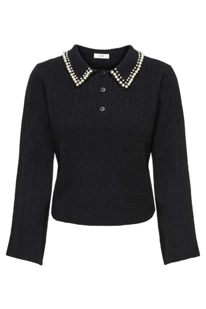 Jacqueline de Yong zwarte dames trui | Vooraanzicht