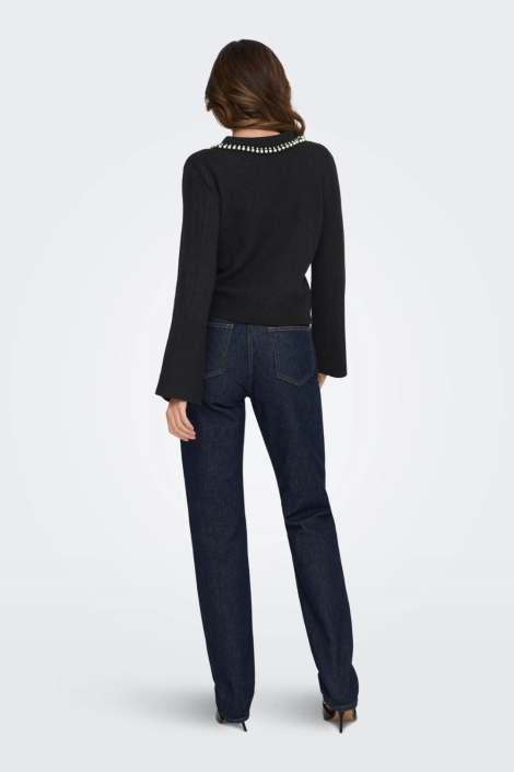 Jacqueline de Yong zwarte dames trui | Model