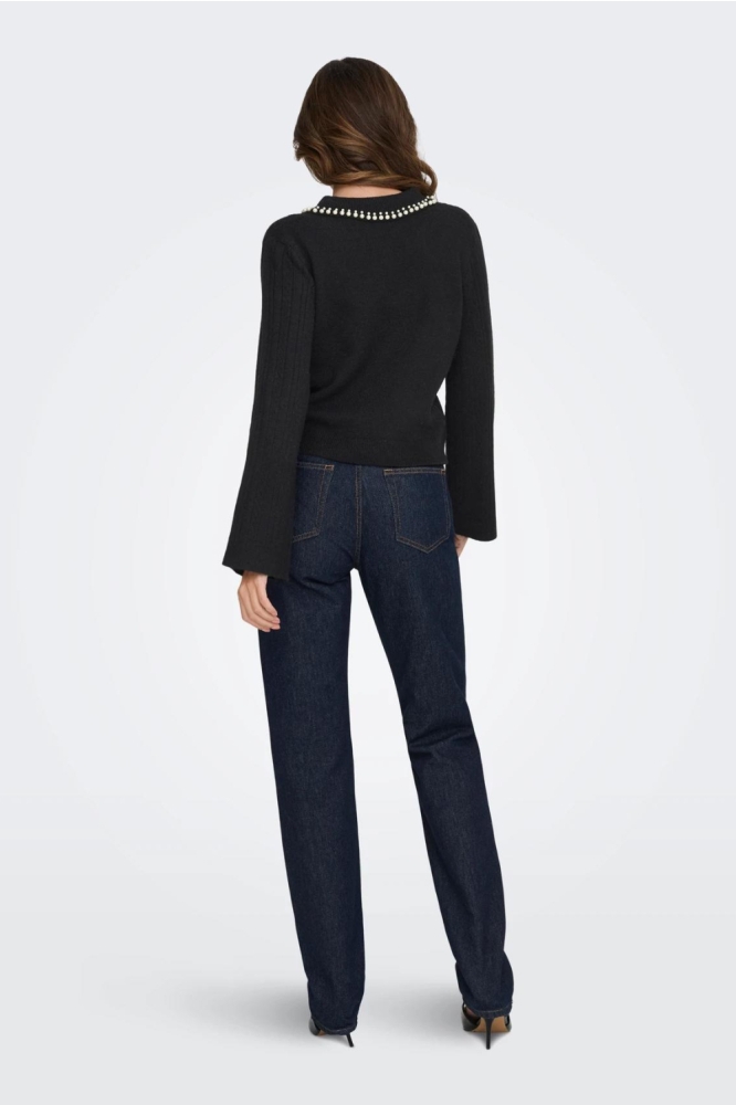 Jacqueline de Yong zwarte dames trui | Model