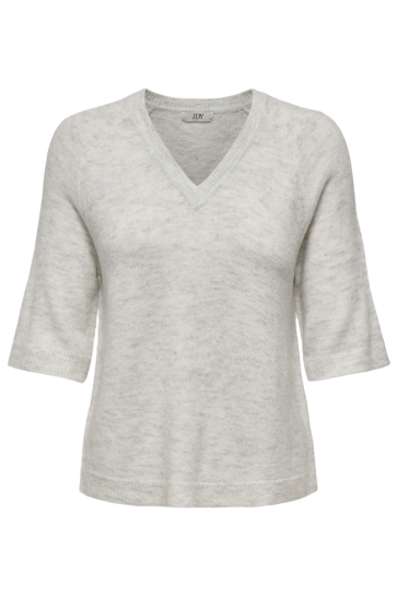 Jacqueline de Yong jdyelanora 2/4 v-neck raglan pullov Wit