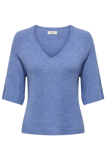 Jacqueline de Yong jdyelanora 2/4 v-neck raglan pullov Blauw