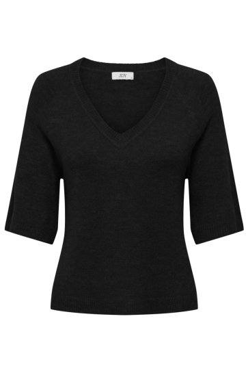 Jacqueline de Yong Trui JDYELANORA 2/4 V-NECK RAGLAN PULLOV 15344200 BLACK