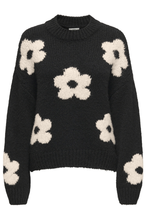 Jacqueline de Yong zwarte dames trui | Vooraanzicht