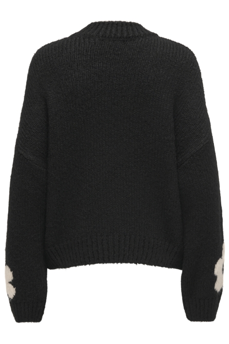 Jacqueline de Yong zwarte dames trui | Achteraanzicht