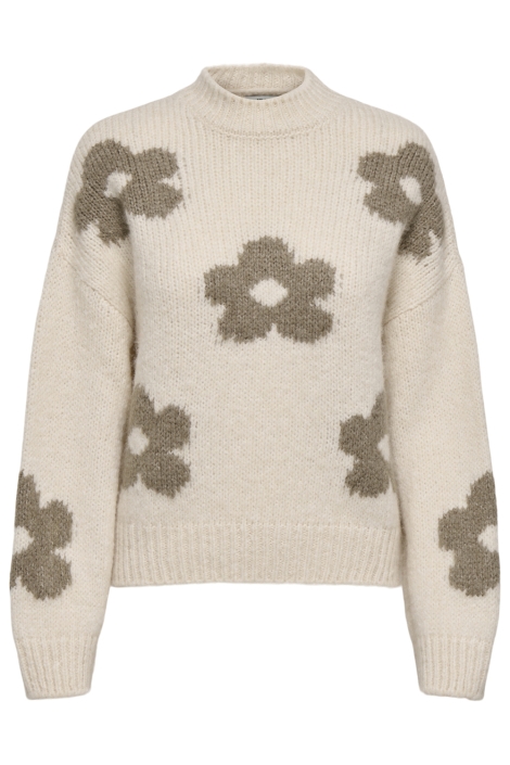 Jacqueline de Yong ecru dames trui | Vooraanzicht