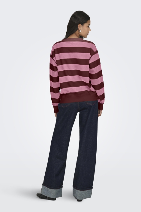 Jacqueline de Yong roze dames sweater | Model