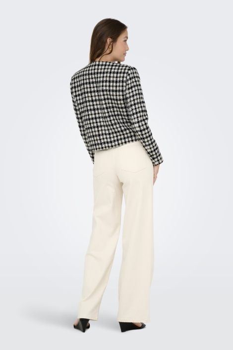 Jacqueline de Yong zwarte dames vest | Model