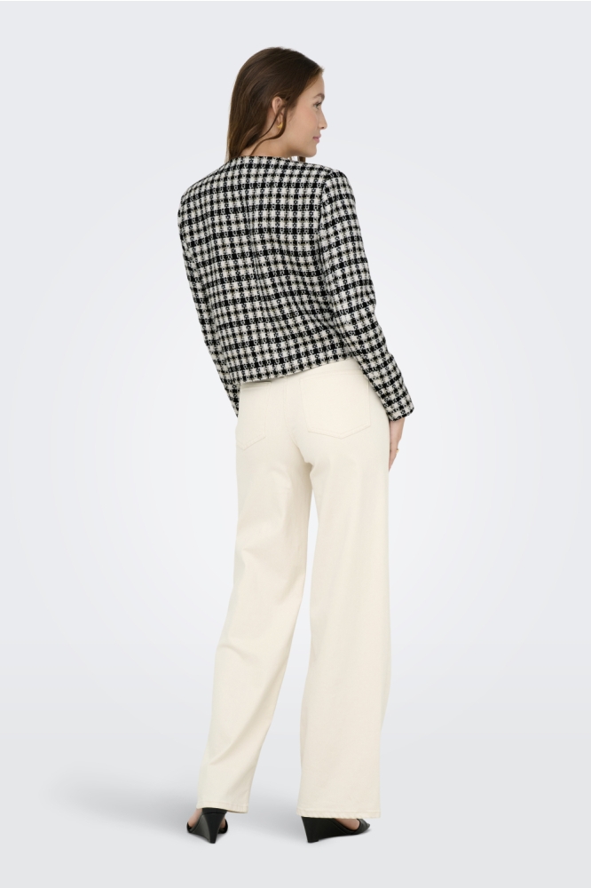 Jacqueline de Yong zwarte dames vest | Model