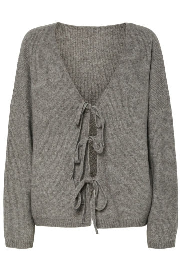 Pieces Vest PCOSA LS REV V-NECK TIE KNIT PWP BC 17159364 DECEMBER SKY